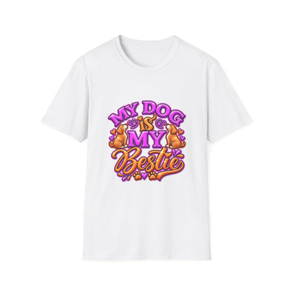 Dog Is My Bestie T-Shirt — Cute Paw Print Pet Lover Tee