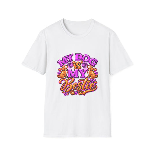 Dog Is My Bestie T-Shirt — Cute Paw Print Pet Lover Tee