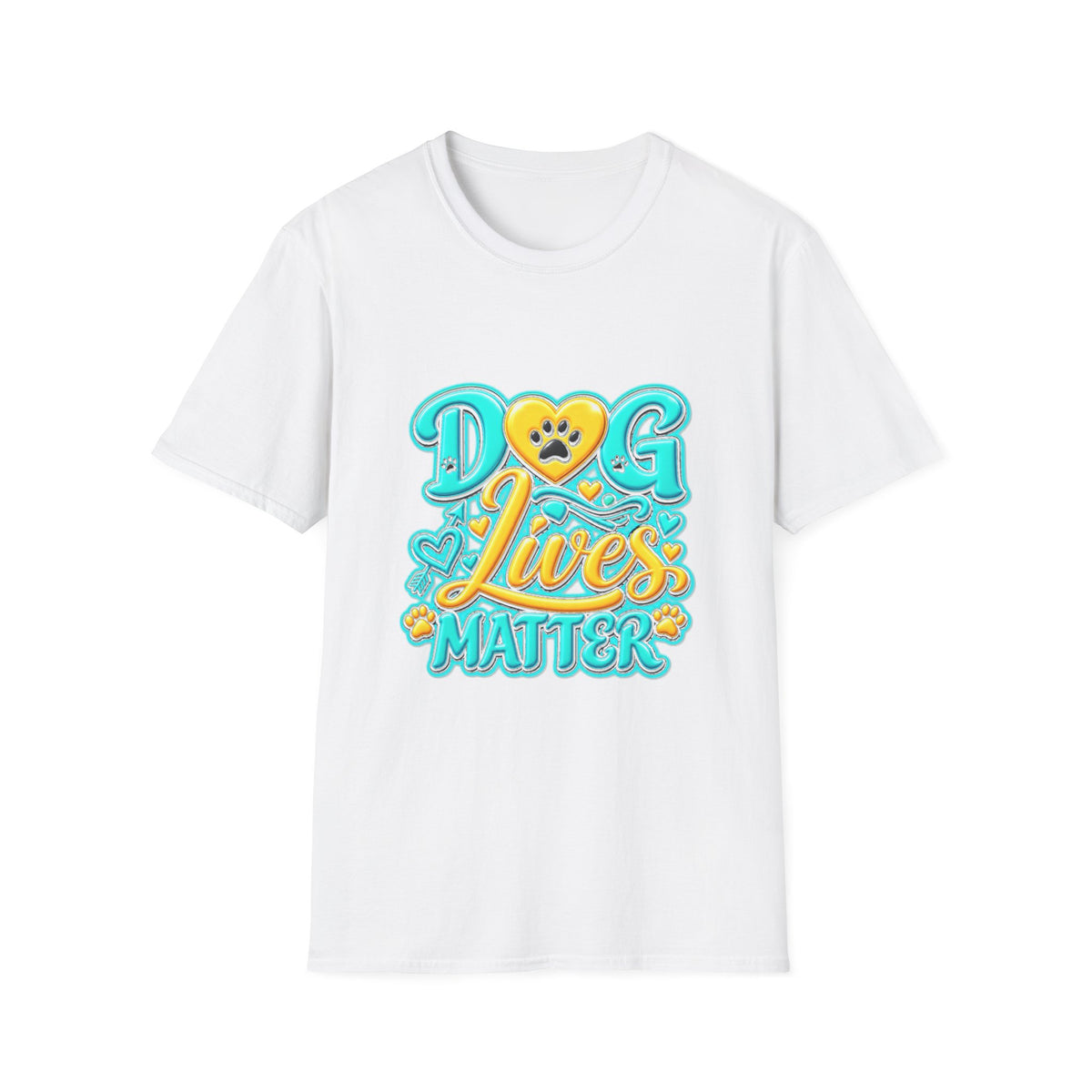 Dog Lives Matter T-Shirt – Cute Paw Heart Pet Rescue Tee