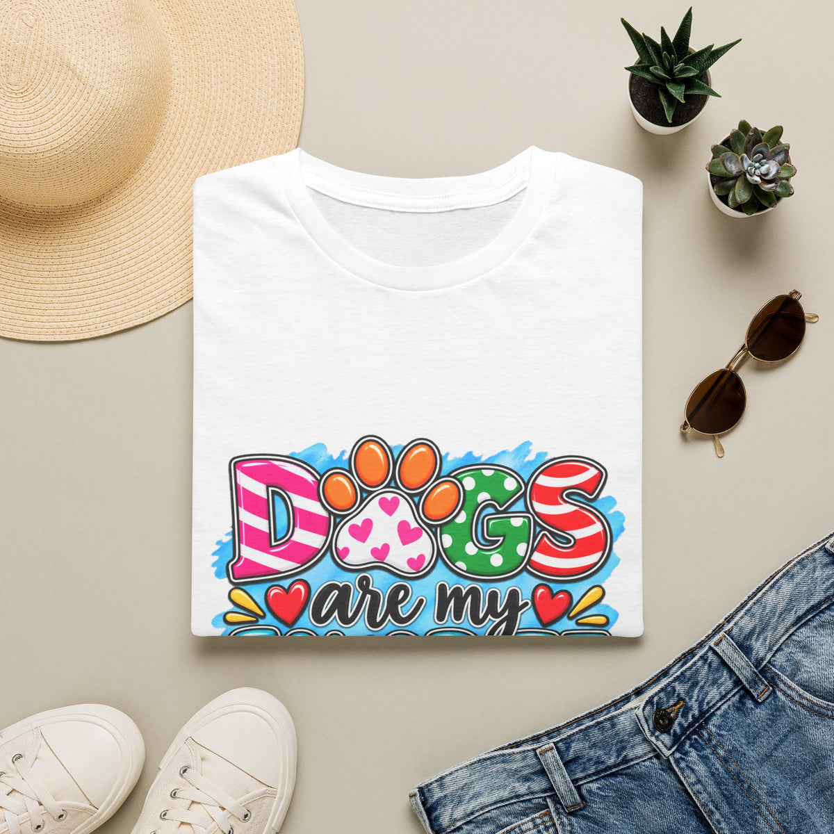 Dogs Are My Favorite People T-Shirt Paw Print Graphic