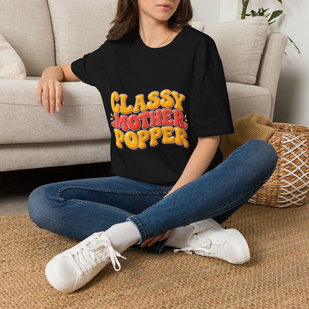 Classy Motherpopper Retro Graphic T‑Shirt