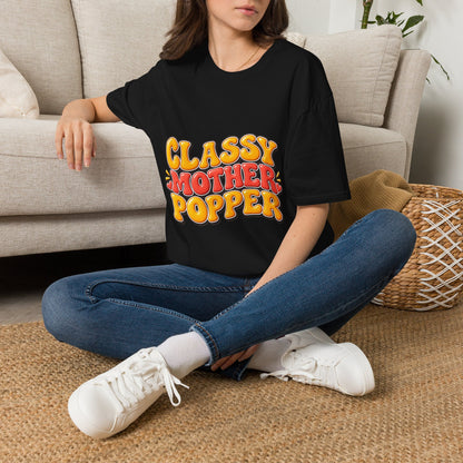 Classy Motherpopper Retro Graphic T‑Shirt