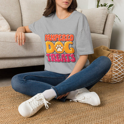 Pampered Dog Treats T-Shirt — Retro Paw Graphic