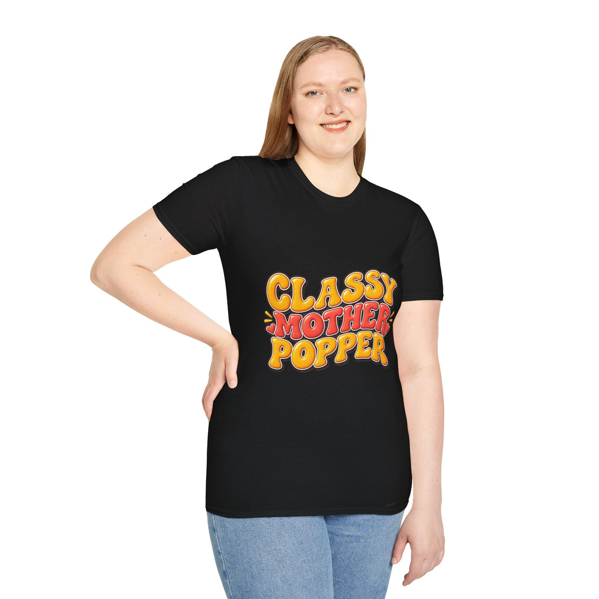 Classy Motherpopper Retro Graphic T‑Shirt