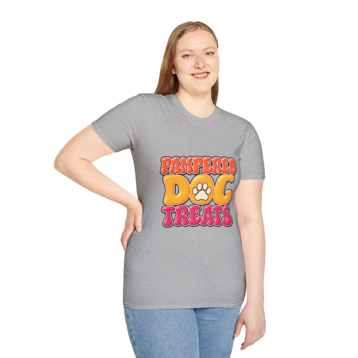 Pampered Dog Treats T-Shirt — Retro Paw Graphic