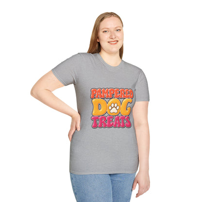 Pampered Dog Treats T-Shirt — Retro Paw Graphic