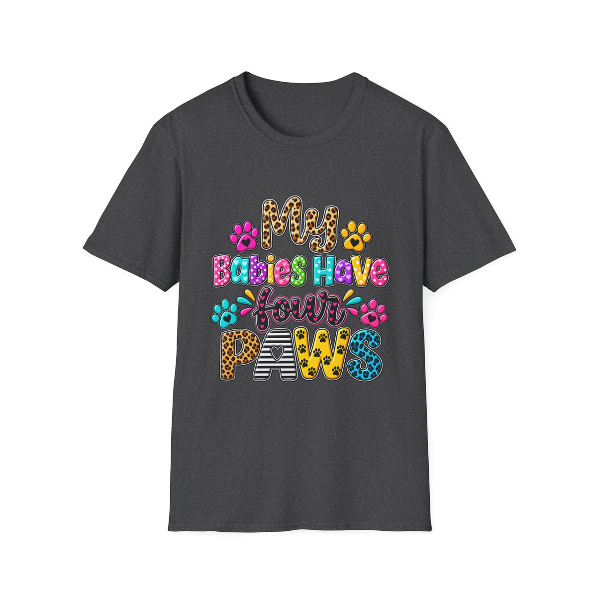 Babies Have Your Paws Cute Leopard Paw Print Graphic Tee