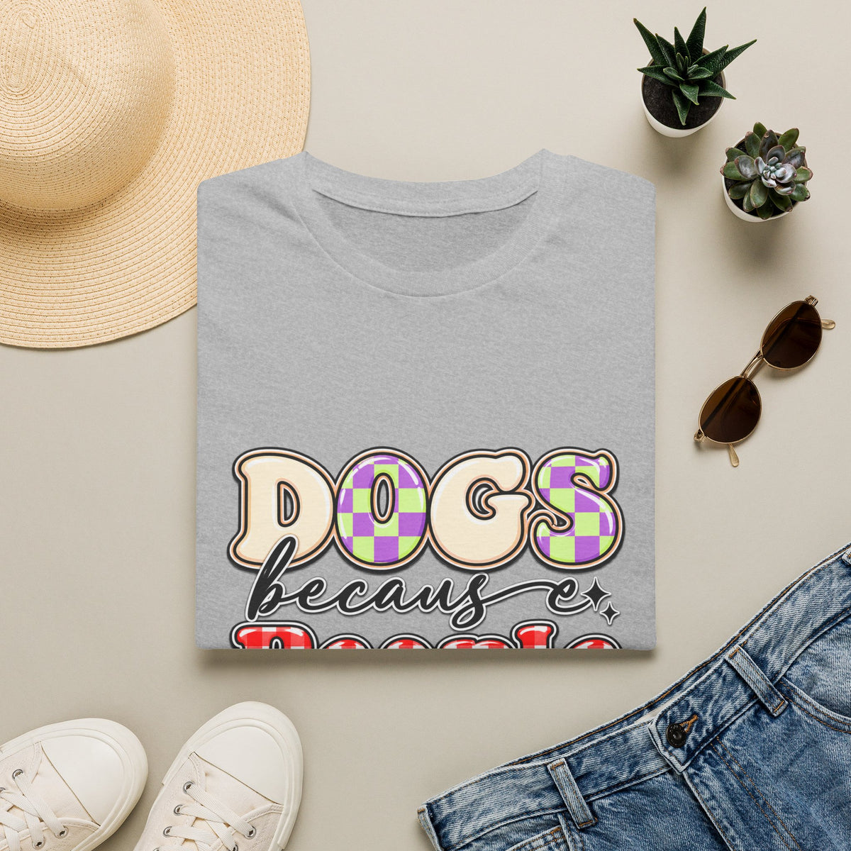 Dogs Because People Suck Funny Dog Lover T-Shirt