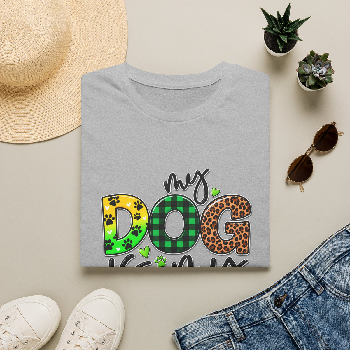 My Dog Is My Doorbell T-Shirt — Colorful Paw Print Dog Lover Tee