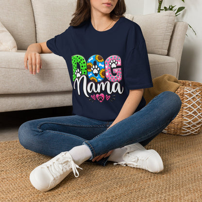Dog Mama T-Shirt Paw Print Graphic Tee for Pet Lovers