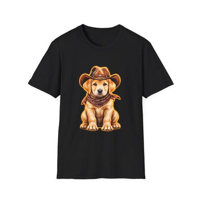 Cute Labrador Wearing Cowboy Hat & Bandana