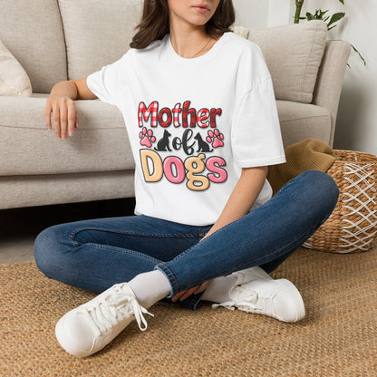 Mother of Dogs T‑Shirt — Funny Paw Print Pet Mom Tee