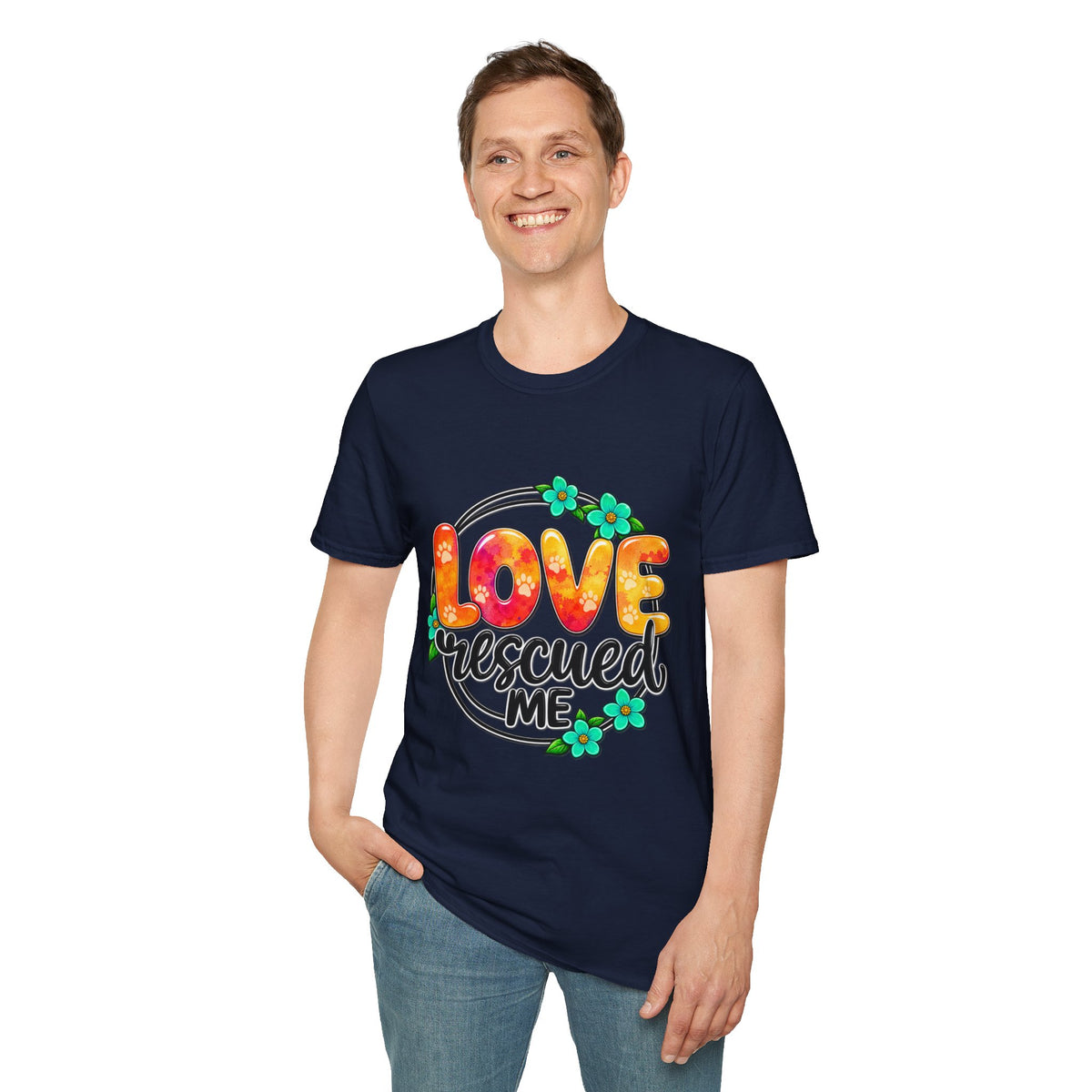 LOVE Rescued Me T-Shirt — Pet Rescue Adoption Tee