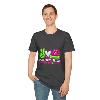 Rescue Vibes T-Shirt — Peace Love Rescue Graphic Tee