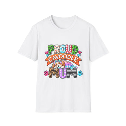 Proud Cavoodle T‑Shirt — Cute Colorful Cavoodle Mom Tee