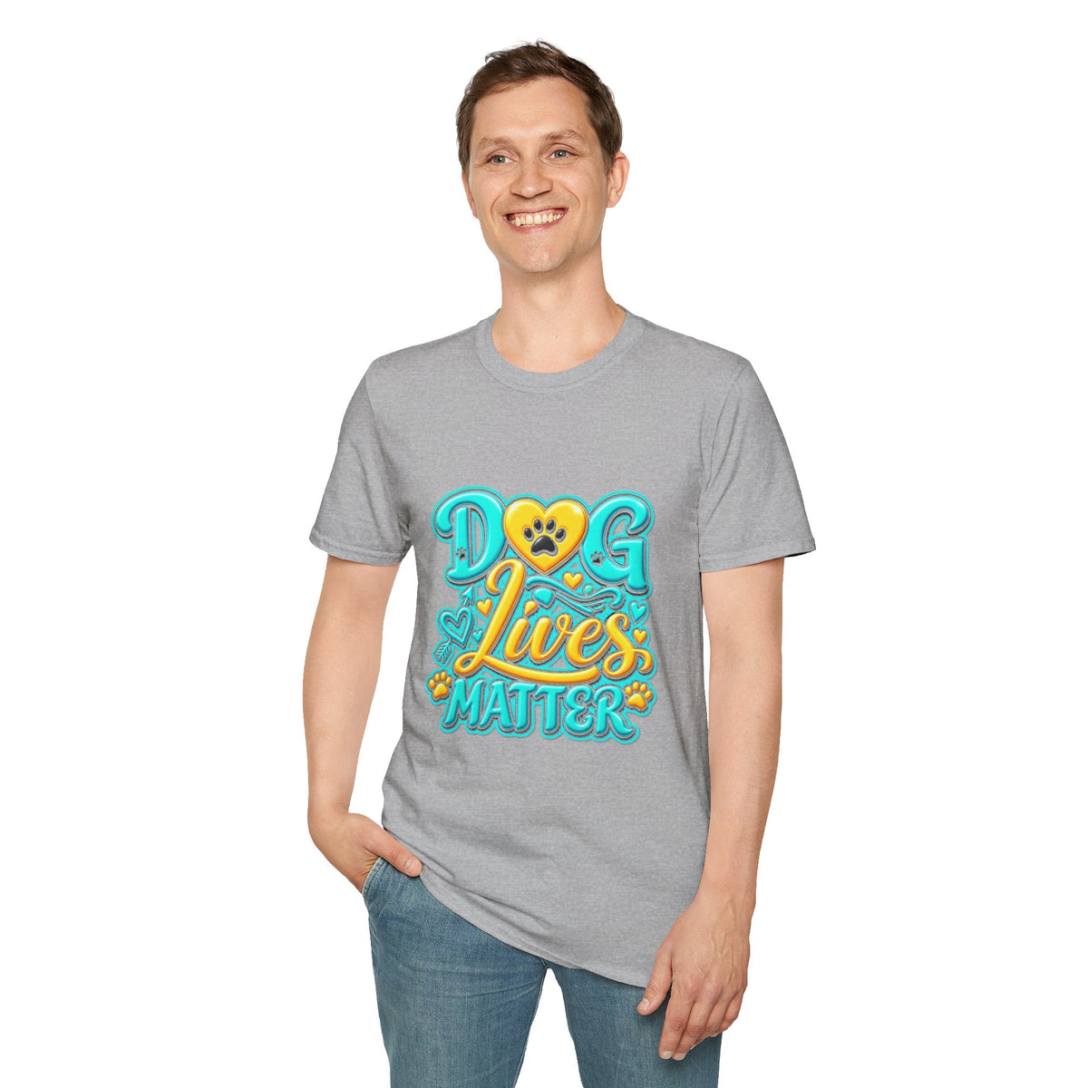 Dog Lives Matter T-Shirt – Cute Paw Heart Pet Rescue Tee