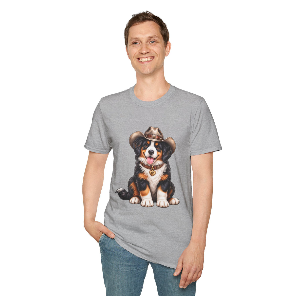 Cowboy Bernese Mountain Dog T-Shirt