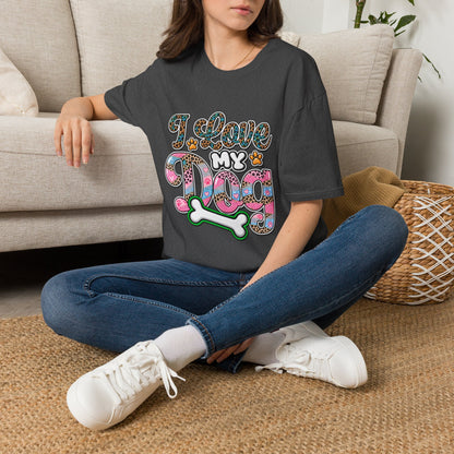 I Love My Dog T-Shirt — Colorful Paw