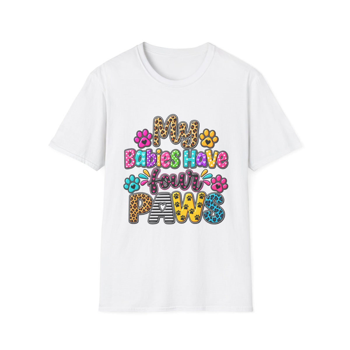 Babies Have Your Paws Cute Leopard Paw Print Graphic Tee