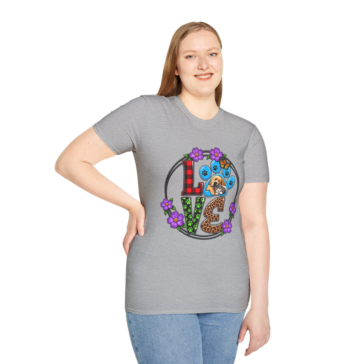 Love Paw Print Dog T-Shirt
