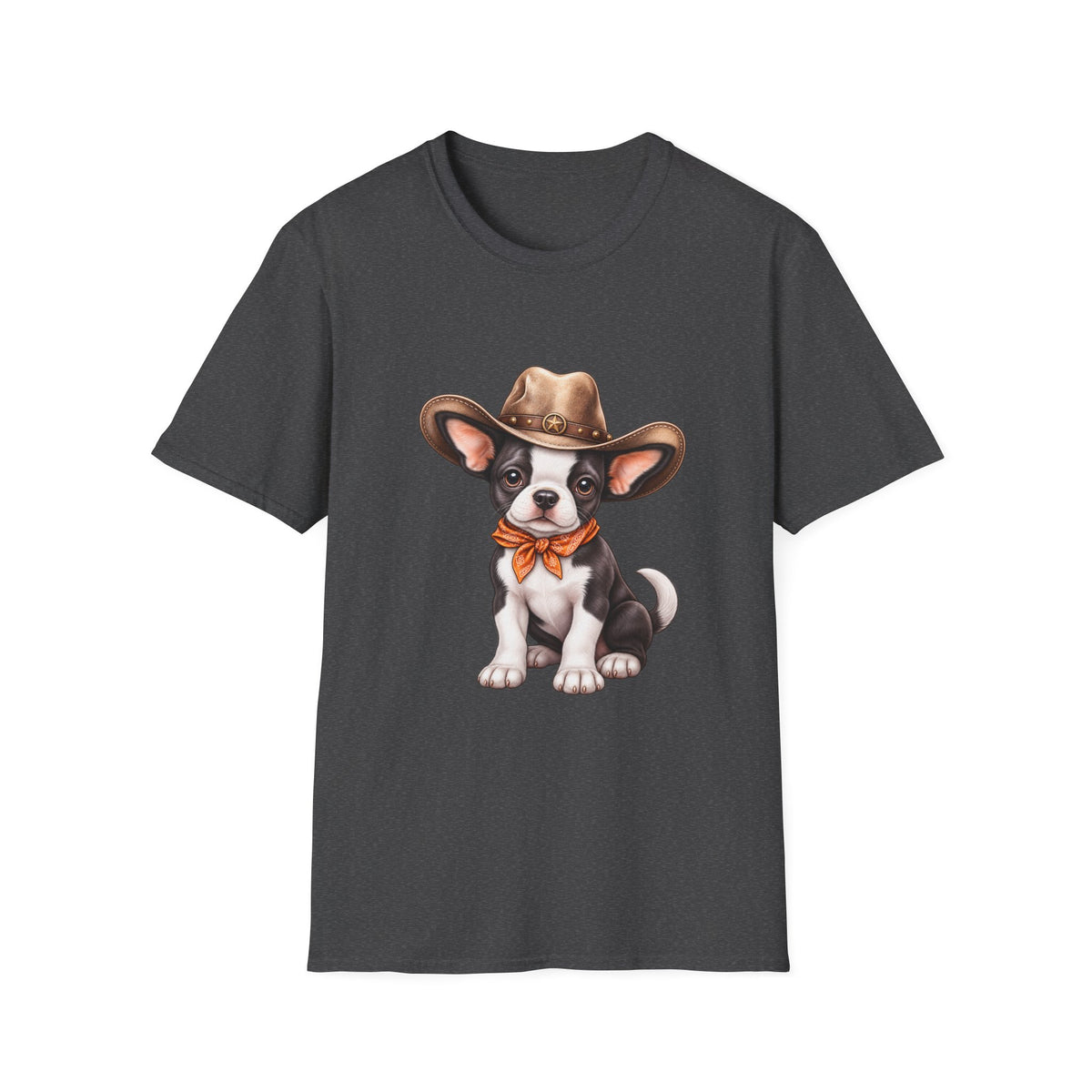 Cute Dog in Western Hat Graphic Tee