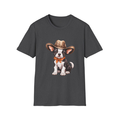 Cute Dog in Western Hat Graphic Tee