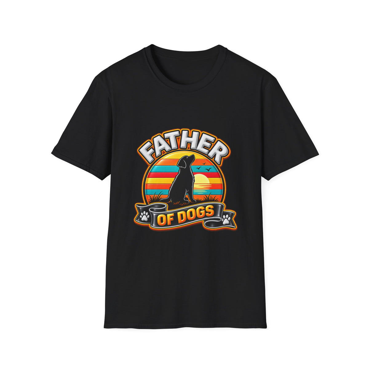 Father of Dogs T-Shirt — Retro Dog Dad Tee