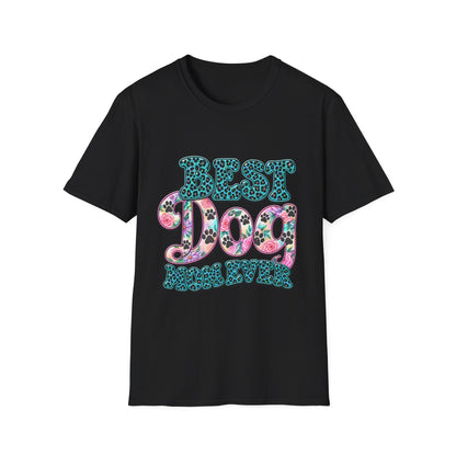 Best Dog Mom T-Shirt — Floral Leopard Pet Lover Tee