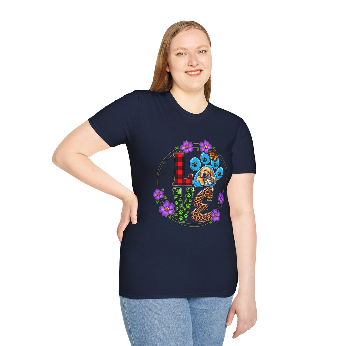 Love Paw Print Dog T-Shirt