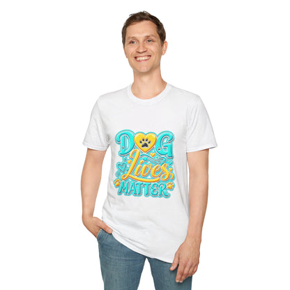Dog Lives Matter T-Shirt – Cute Paw Heart Pet Rescue Tee