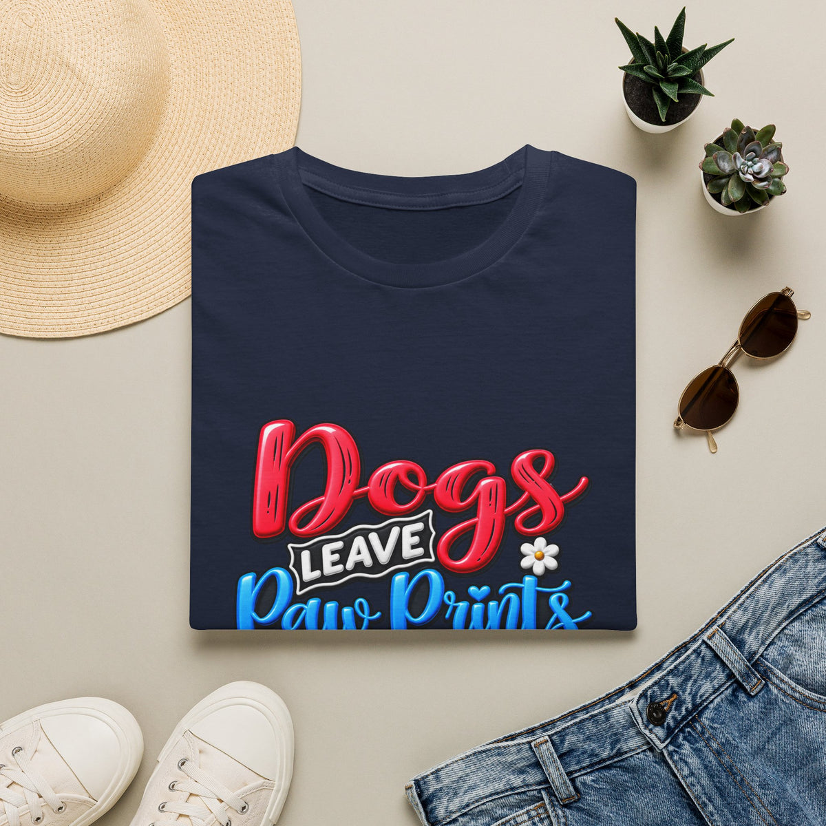 Dogs Leave Paw Prints Forever in Our Hearts T-Shirt