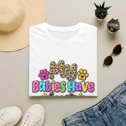 Babies Have Your Paws Cute Leopard Paw Print Graphic Tee