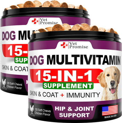 Senior & Puppy Dog Multivitamin Chews with Glucosamine