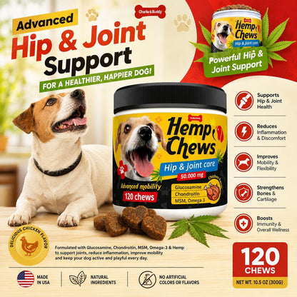 Hemp Dog Joint Chews with Glucosamine