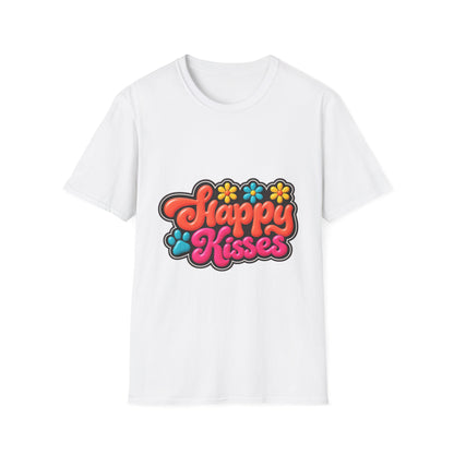 Happy Kisses T-Shirt — Retro Floral Graphic Tee