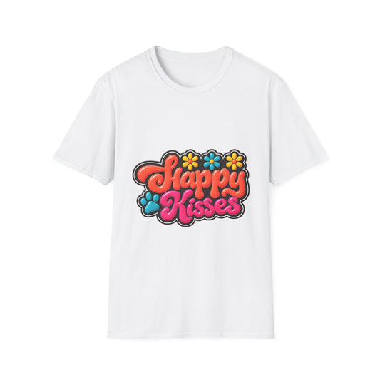 Happy Kisses T-Shirt — Retro Floral Graphic Tee