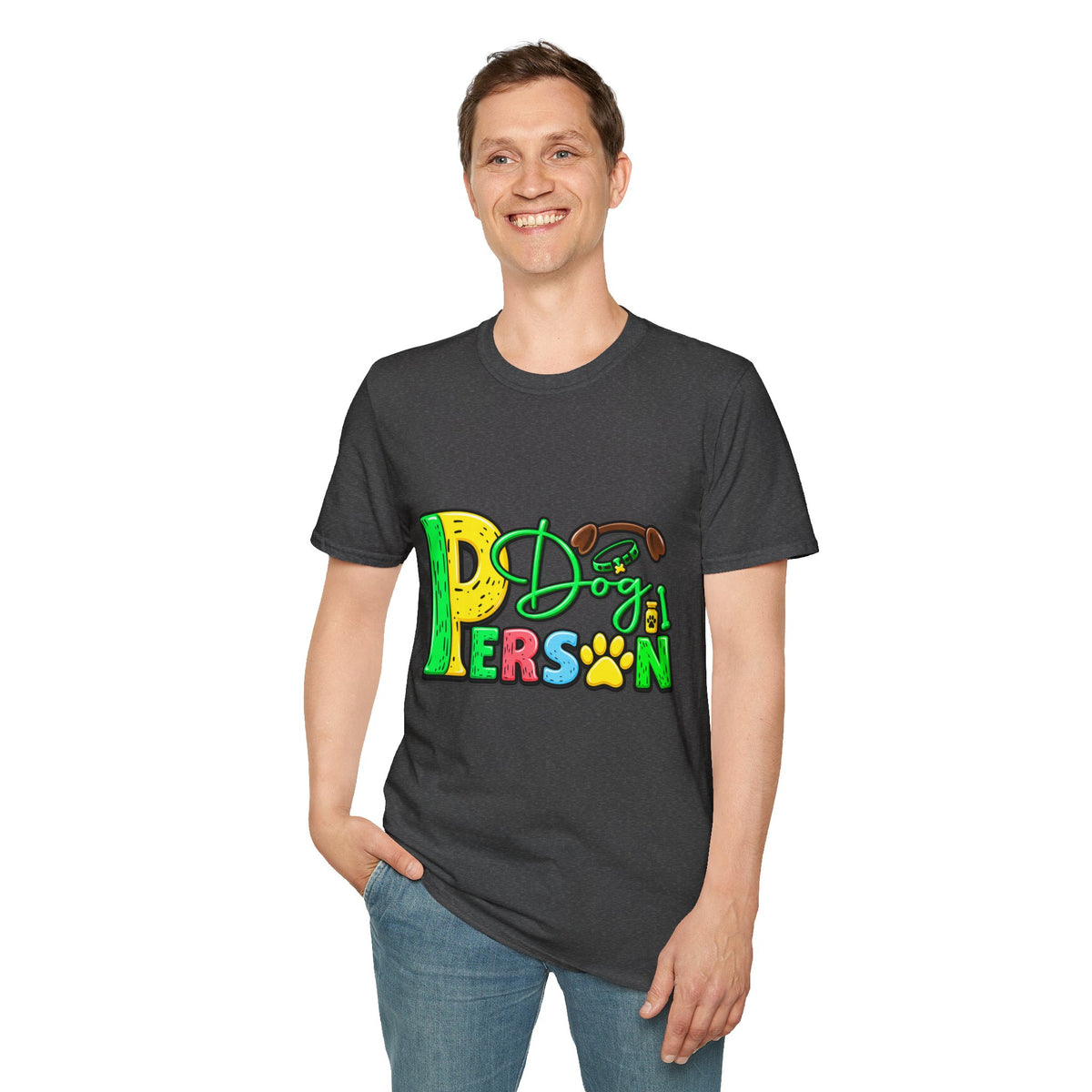 Dog Person T‑Shirt – Cute Paw Print Graphic Tee for Dog Lovers