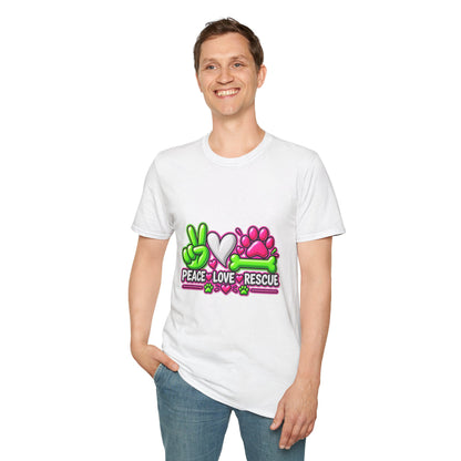 Rescue Vibes T-Shirt — Peace Love Rescue Graphic Tee