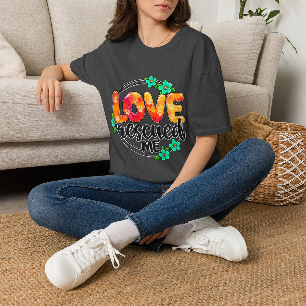 LOVE Rescued Me T-Shirt — Pet Rescue Adoption Tee