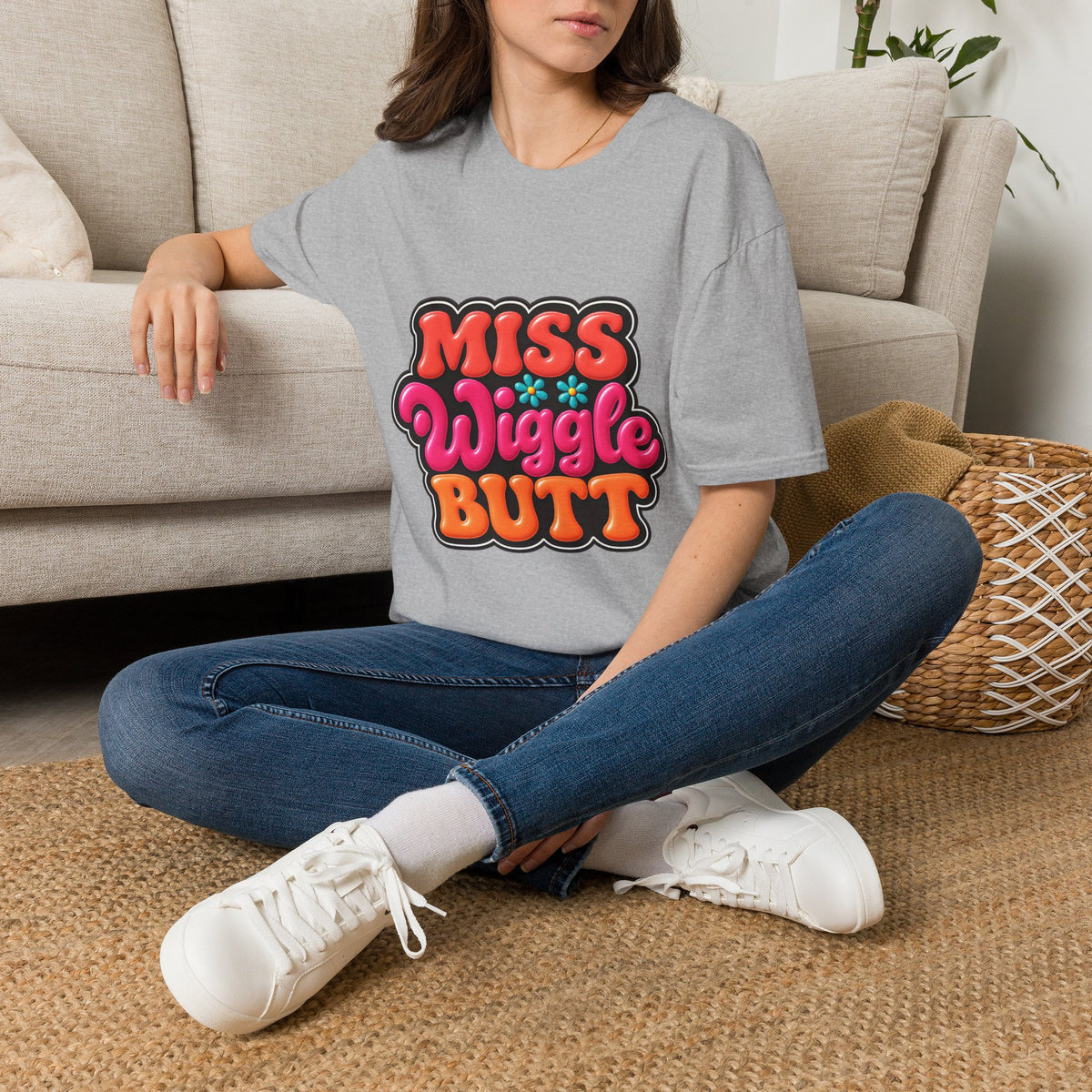 Miss Wiggle Butt Retro Graphic T-Shirt