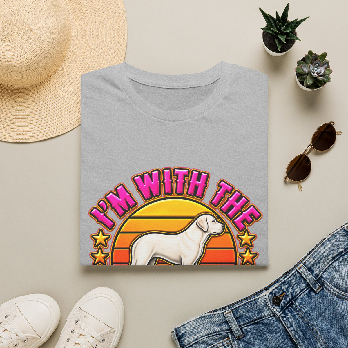 I'm With the Cougar T-Shirt – Retro Sunset Cougar Graphic Tee
