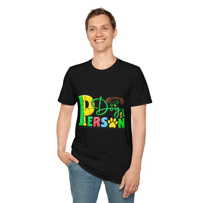 Dog Person T‑Shirt – Cute Paw Print Graphic Tee for Dog Lovers