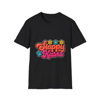 Happy Kisses T-Shirt — Retro Floral Graphic Tee