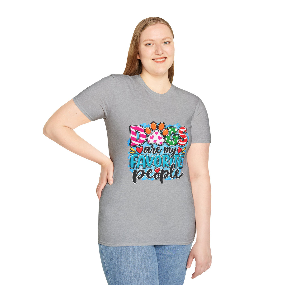 Dogs Are My Favorite People T-Shirt Paw Print Graphic