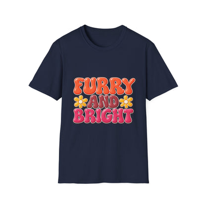 Furry and Bright Retro Floral T‑Shirt