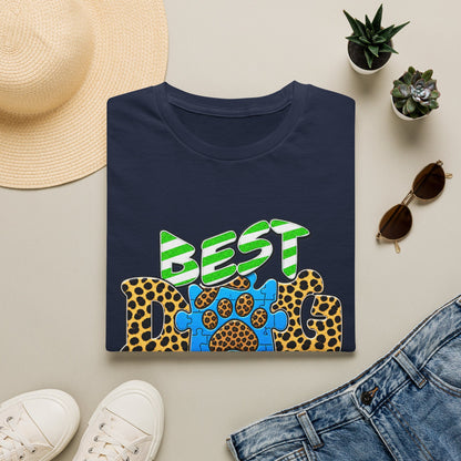 Best Dog Ever T-Shirt — Colorful Leopard & Paw Graphic