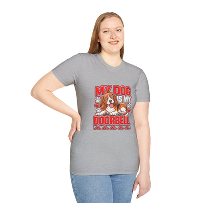 Dog Lover T-Shirt — "My Dog Is My Doorbell"