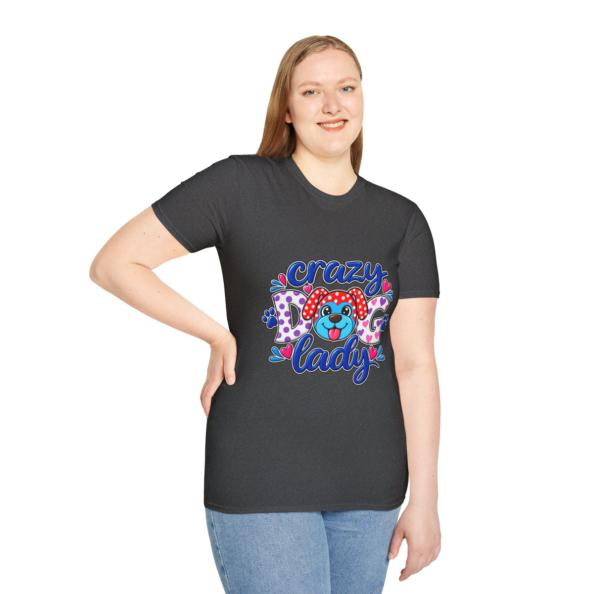 Crazy Dog Lady T-Shirt — Playful Polka Dot Puppy