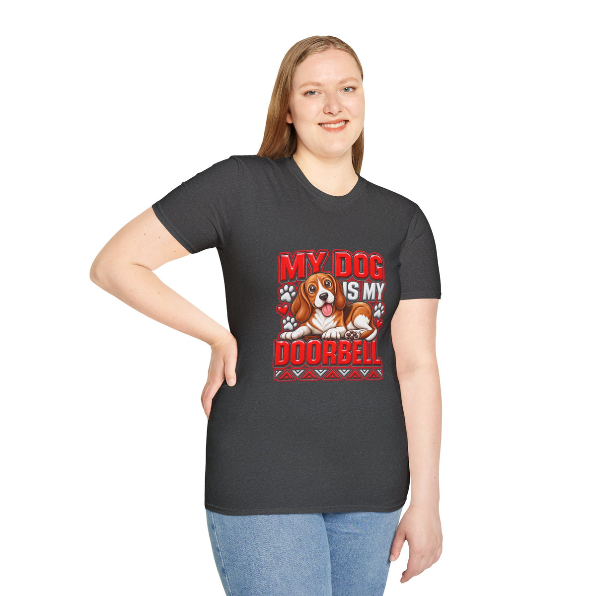 Dog Lover T-Shirt — "My Dog Is My Doorbell"