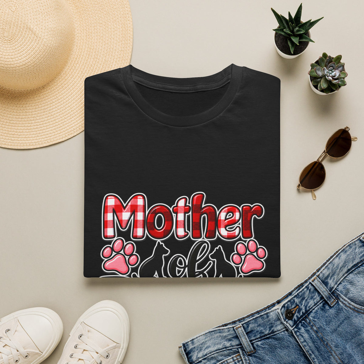 Mother of Dogs T‑Shirt — Funny Paw Print Pet Mom Tee